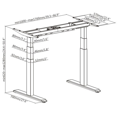 Dual Motor Electric Sit-Stand Desk (Standard) M06-23D Design for Upgraded Lifting Experience! from china(chinese)