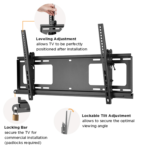 Anti-theft Large Screen Tilting TV Wall Mount LP38-48AT Fits Most 43''-90" TVs from china(chinese)
