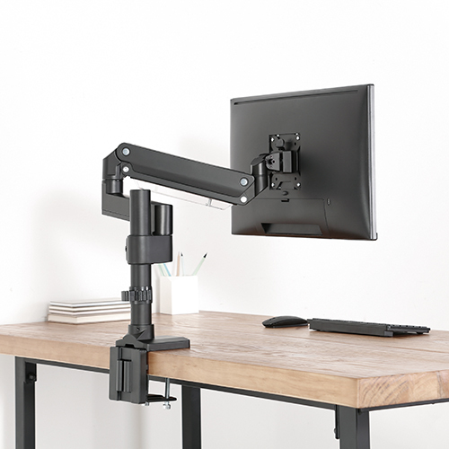 シングルモニターアルミニウムヘビーデューティーガススプリング式ポールマウントモニターアーム LDT23-C012P 重くて特大の17"~35"モニター用 from china(chinese)