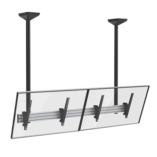 Dual Screen Menu Board Ceiling Mount with Long Pole LVC03-246TL-02 For most 45"~55" TVs from china(chinese)