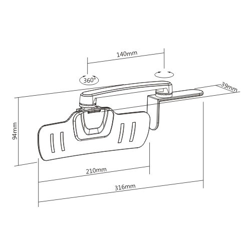Monitor Mount Document Clip DMC-001 Holds Copy Paper, Photos, Notes & Business Cards Next to Computer Screen at Eye Level Off the Desk from china(chinese)