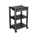 3-Tier Mobile Modular Multi-Purpose Smart Stand with Drawer and Shelf (Standard Surface)