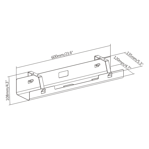 Under-Desk Cable Management Tray CC11-4B Get Organized while Keeping Cable Mess out of Sight from china(chinese)