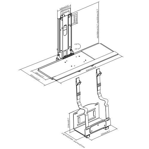 Compact Computer Wall Mount WWS03-01 For Constrained Space & High Traffic Areas from china(chinese)