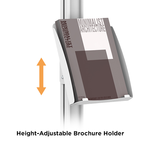 Anti-theft Tablet Kiosk Floor Stand with Brochure Holder for 9.7" iPad 5/6 & iPad Pro (1st), 10.2" iPad 7/8/9, 10.5” iPad Air (Gen 3)/iPad Pro, 10.1" Samsung Galaxy Tab A (2019)  PAD26-04CN  Ideal for Trade Show, Store Display and More Public Places from china(chinese)