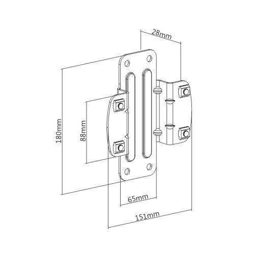 Wall Plate for Menu Board Mount LVS02-W01 Compatible with LVW10 Series from china(chinese)