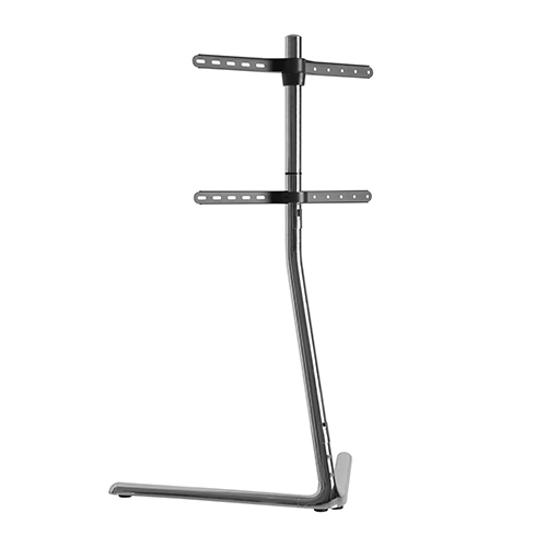 Modernist Linear Chrome Plated Studio TV Floor Stand with V-Base FS17-46F-01 Bring Aesthetics to Any Viewing Area from china(chinese)