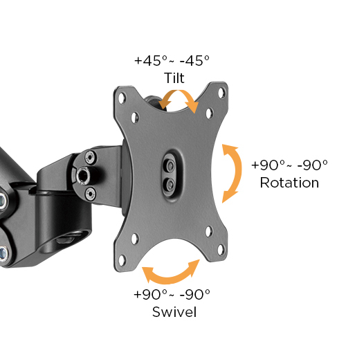 Single Monitor Heavy-Duty Aluminum Gas Spring Monitor Arm LDT47-C012N For 17"-35" Monitors from china(chinese)