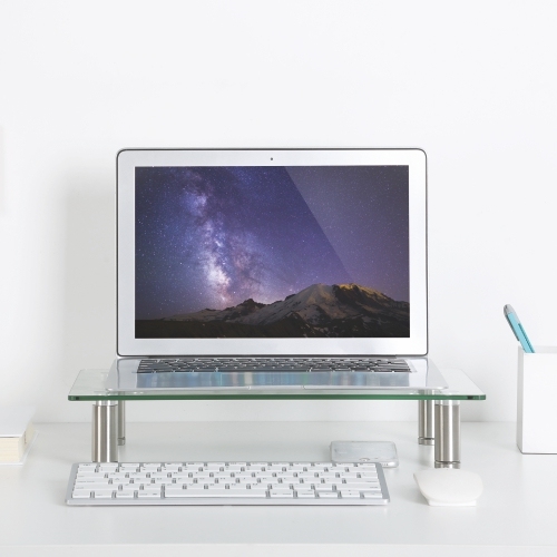 Adjustable Tempered Glass Surface Riser STB-105 Reduce eye/neck strain from china(chinese)