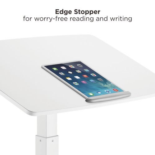 Height Adjustable Mobile Workstation with Paddle Lever and Tiltable Desktop FWS07-5 A Mobile Stand for Presentations or an Active Work Style from china(chinese)