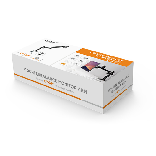 Single Monitor Pole Mounted Premium Aluminum Spring-Assisted Monitor Arm  LDT53-C012P For most 17"-32" Monitors from china(chinese)