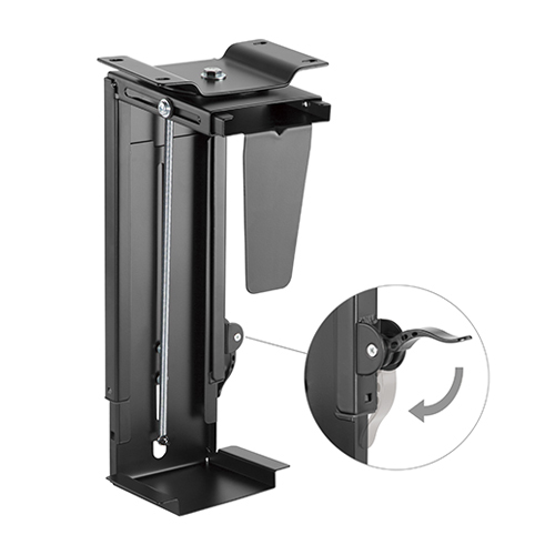 Steplessly Adjustable Under-Desk CPU Mount CPB-19 With an Easy-Locking Handle for Height Adjustment from china(chinese)
