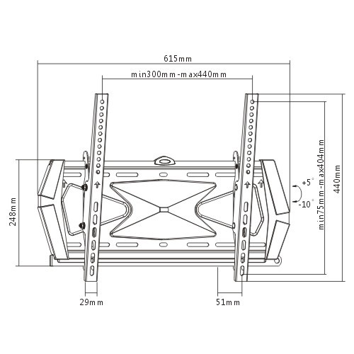 Anti-theft Heavy-duty Tilting Curved & Flat Panel TV Wall Mount LP29-44T For most 32''-55" curved & flat panel TVs from china(chinese)