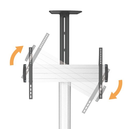 Height Adjustable Aluminum TV Cart with Crank Handle TTV04H-46TW For Most 37''-70'' Flat Panel TVs from china(chinese)