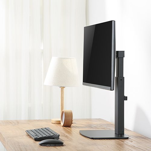 Single Screen Pneumatic Vertical Lift Monitor Stand LDT22-T01 For Most 17"-32" Flat and Curved Monitors from china(chinese)