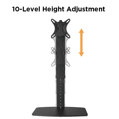 Free-Standing Vertical Lift Steel Monitor Stand LDT67-T01 For most 17"~32" Monitors from china(chinese)