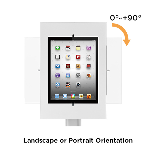 Anti-theft Tablet Kiosk Floor Stand with Brochure Holder for 9.7" iPad 5/6 & iPad Pro (1st), 10.2" iPad 7/8/9, 10.5” iPad Air (Gen 3)/iPad Pro, 10.1" Samsung Galaxy Tab A (2019)  PAD26-04CN  Ideal for Trade Show, Store Display and More Public Places from china(chinese)