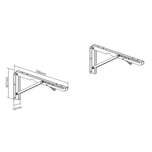 壁掛け式折りたたみシェルフブラケット WAS01-1 ストレージスペースを最適化する from china(chinese)