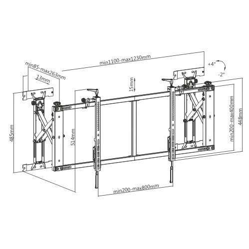 SOPORTE PARA VIDEOWALL DE MONTAJE RÁPIDO PARA PANTALLAS DE 50"-55" LVW12-55T Para la mayoría de televisores de pantalla plana LED y LCD de 50"-55" from china(chinese)