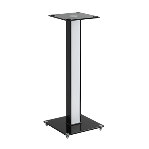 28.7"アルミニウム、ガラス&ウッドブックシェルフスピーカースタンド BS-03L ブックシェルフ/センターチャンネルスピーカー用 from china(chinese)