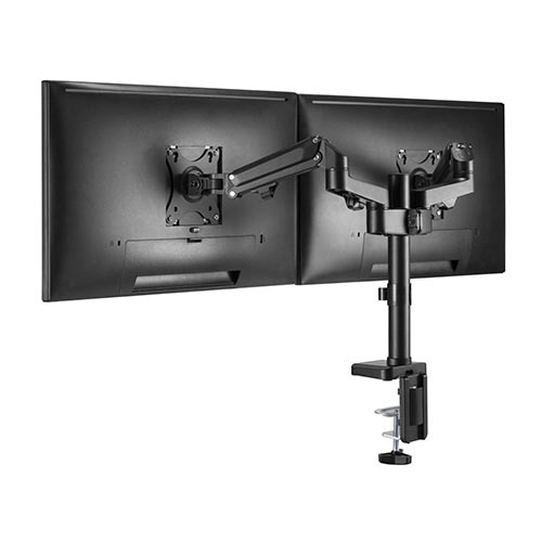 Dual Monitors Aluminum Gas Spring Monitor Arm LDT47-C024 For 17"-27" Monitors from china(chinese)