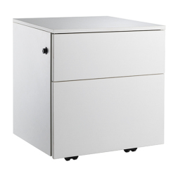 2-Drawer Wheeled Mobile File Cabinet