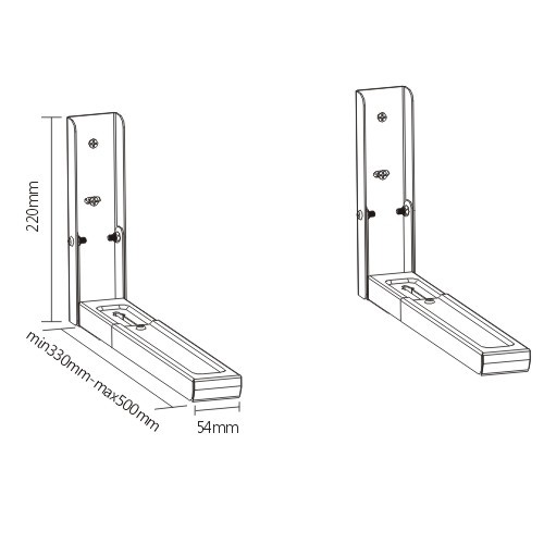 Adjustable Easy-Fixed Wall Mount MB-3 Support Microwave Oven up to 35kgs/77lbs from china(chinese)