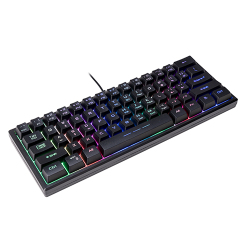 61-Key Dome-Switch Gaming Keyboard with 3-Color Backlit