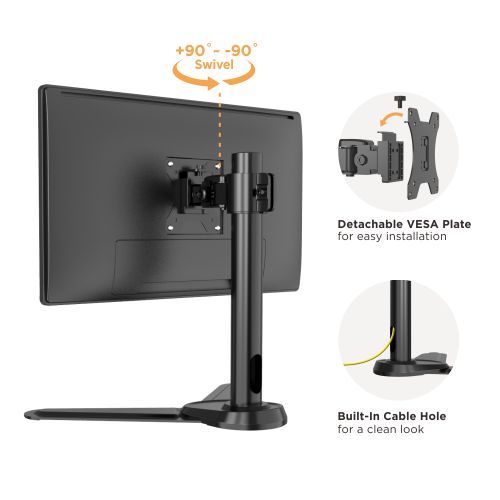 Single Monitor Affordable Steel Articulating Monitor Stand LDT33-T01 For most 17”-32” Monitors from china(chinese)