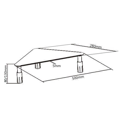 Triangle Corner Height Adjustable Tempered Glass Monitor Riser STB-102 Creates a more ergonomic work area from china(chinese)