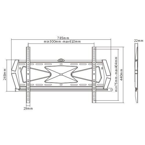 Anti-theft Heavy-duty Low Profile Wall Mount LP29-46F For most 37''-70” LED, LCD flat panel TVs from china(chinese)