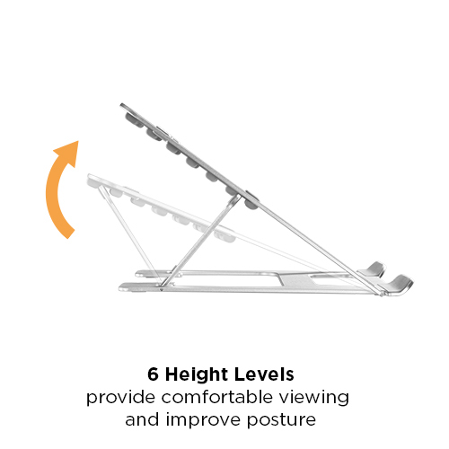 Portable 6-Level Adjustable Laptop Risers AR-12 For 11”-15” Laptops, Tablets, Books and More from china(chinese)