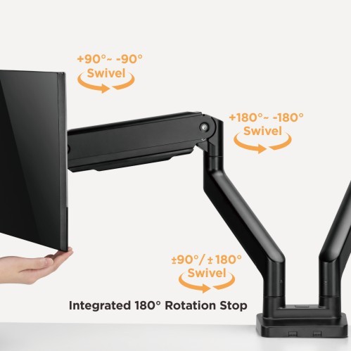 Dual Monitor Heavy-Duty Spring-Assisted Monitor Arm LDT60-C024 For most 17"~35" Monitors from china(chinese)