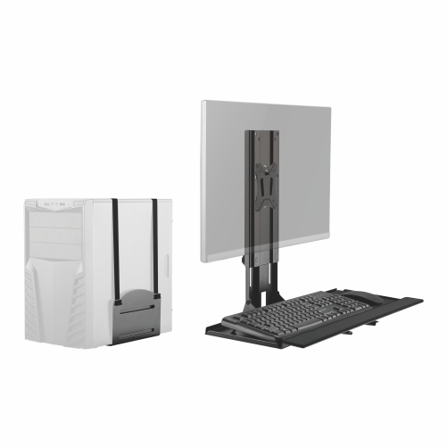 Black white store wall mount computer