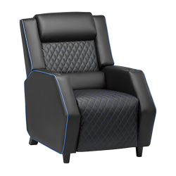 Black Recliner Gaming Chairs with Drink Slots