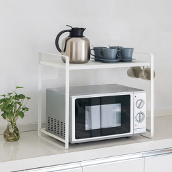 Width-Adjustable Microwave Oven Shelf Unit