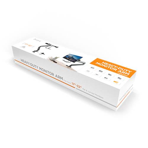 Dual Monitors Aluminum Heavy-Duty Gas Spring Monitor Arm with Handle LDT23-C022 For Most 17"~32" Monitors from china(chinese)