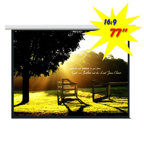 Standard Electric Projection Screen-77’’ /16:9 PSAA77 For education, commercial presentations or residential home cinema from china(chinese)