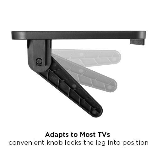Kickstand-Style TV Media Shelf with Protective Ledges