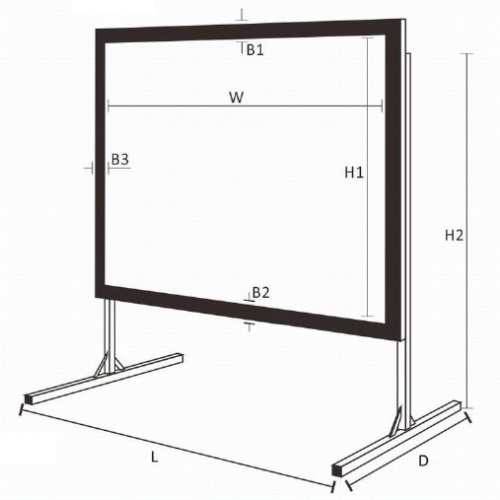 Fast-Folding Screen-150”/4:3 PSKC150 For outdoor, commercial presentations, residential home cinema, etc. from china(chinese)