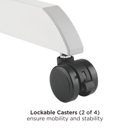 Height Adjustable Mobile Workstation with Paddle Lever and Tiltable Desktop FWS07-5 A Mobile Stand for Presentations or an Active Work Style from china(chinese)