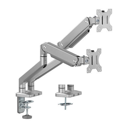 デュアルモニタープレミアムアルミニウムスプリングアシストモニターアーム LDT53-C024 ほとんどの17"-32"モニター用 from china(chinese)