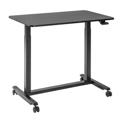 Compact Mobile Pneumatic Sit-Stand Desks with Square Legs 