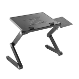 Height Adjustable Ventilated Laptop Desk with Mouse Pad Side Mount 