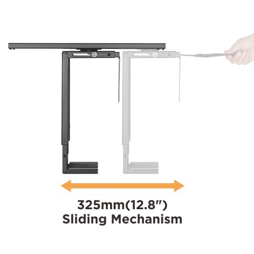 SOPORTE PARA CPU DEBAJO DEL ESCRITORIO AJUSTABLE SIN ESCALAS CON RIEL DESLIZANTE  CPB-20 Con un Mango de Bloqueo Fácil para Ajuste de Altura from china(chinese)