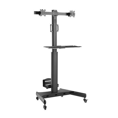 デュアルモニターの高さ調節可能なパソコン移動式ワークステーション FWS05-2  from china(chinese)