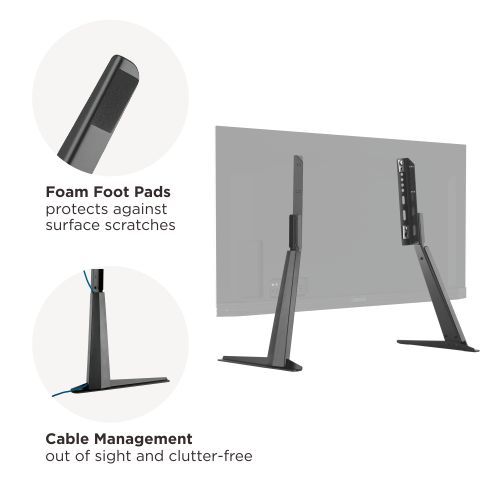 ミニマリストスタイルの調整可能な卓上テレビスタンド LDT03-21S スリムなデザイン、強力なサポート from china(chinese)