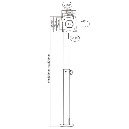 POS Desktop Monitor Pole Mount PMM-01L Create Functional, Stylish, Intelligent Panyments Spaces  from china(chinese)
