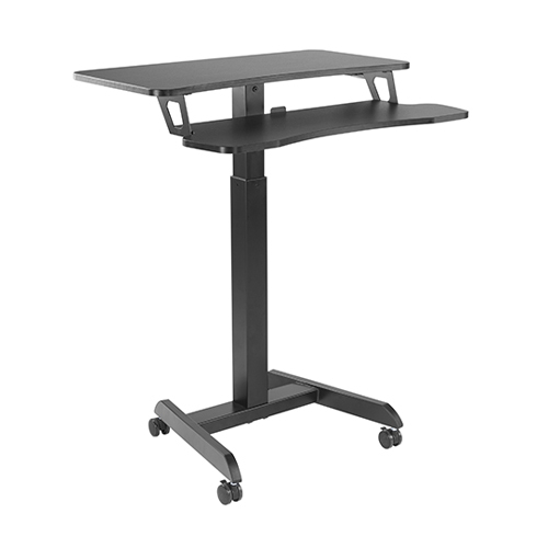 Height Adjustable Mobile Workstation with Dual Platform FWS07-7 A Mobile Stand for Presentations or an Active Work Style from china(chinese)