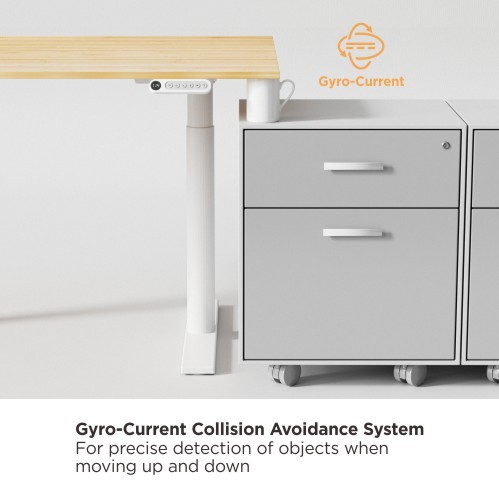 3-Stage Round Column Dual-Motor Sit-Stand Desk Frame M10-23D Born Elegant from china(chinese)